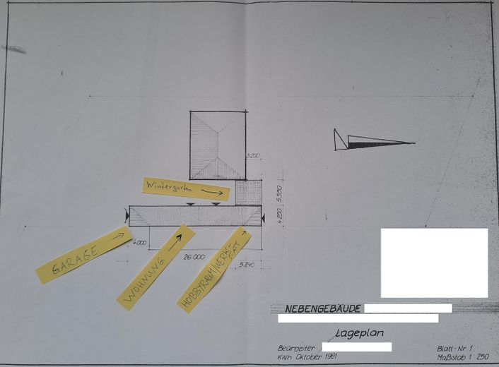 Grundriß Nebengebäude
