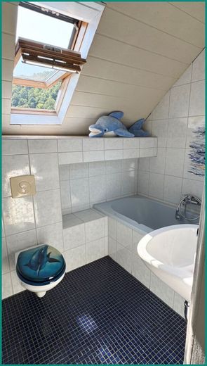 Vorderes Badezimmer mit Badewanne
