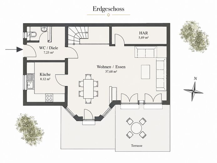 À vendre : maison jumelée de 5,5 pièces, sans commission et prête à emménager – Erdgeschoss