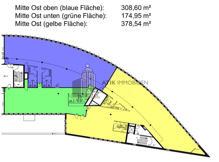 ATIK: Repräsentative Büroflächen im obersten Stockwerk mit exzellenter Aussicht – Grundriss
