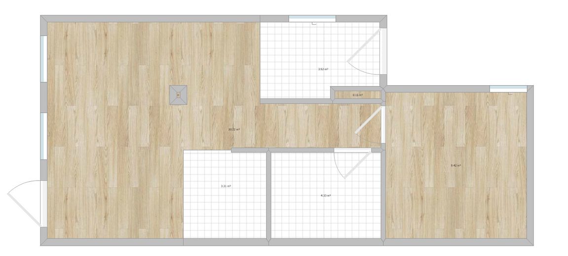 Zentrale Terrassenwohnung mit offenem Schnitt – Grundriss 