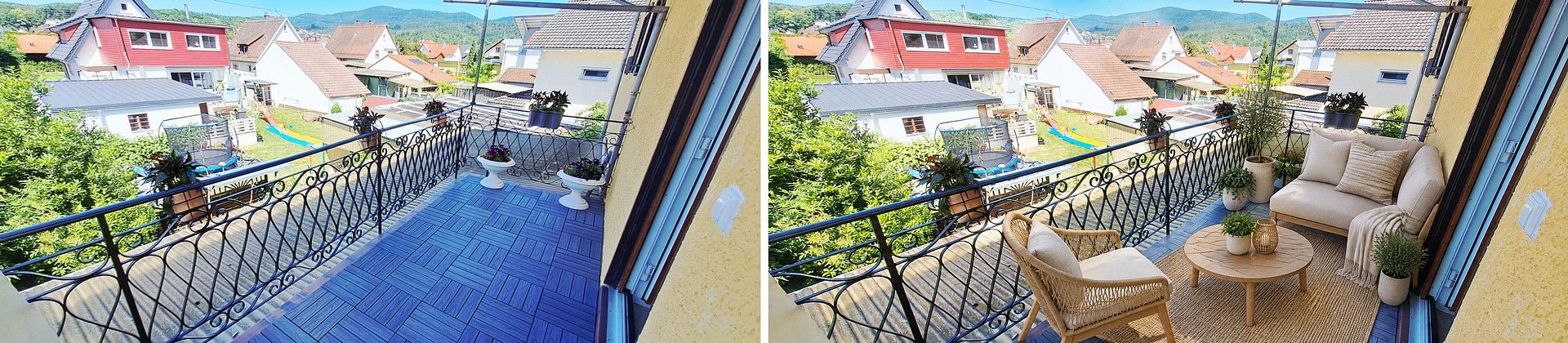Świeżo wyremontowane/odnowione 3-pokojowe mieszkanie w Gaggenau-Ottenau – KI Möbliertes Beispiel