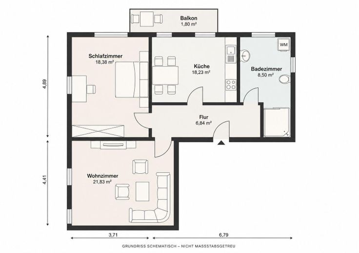Helle und moderne 2-Zimmer-Wohnung mit Balkon in Außernzell – Foto 20