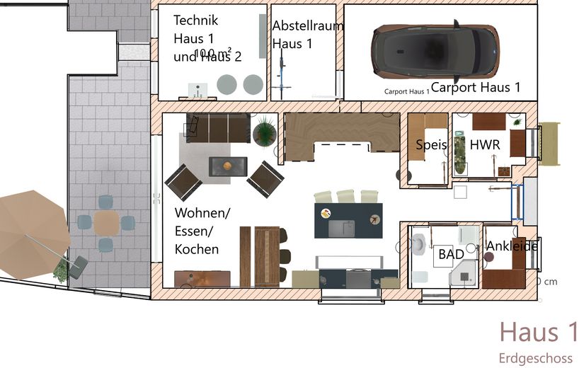 पहाड़ों के नज़ारे के साथ रहना – मजबूत निर्माण, हमेशा के लिए अपना घर – Haus 1 EG