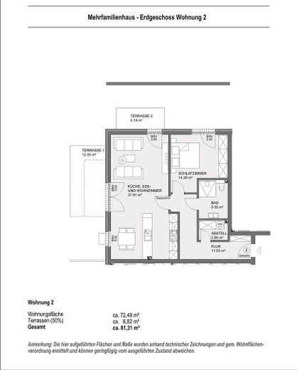 Helle 2-Zimmer-Wohnung mit Terrasse, Garten und hochwertiger Ausstattung – Foto 2