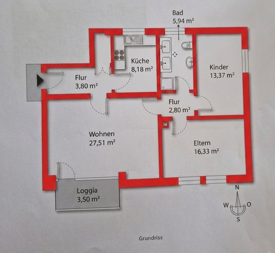Helle 3 Zimmer Wohnung / ohne Makler – फोटो 8
