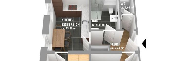 Provisionsfrei+++Modernisierte 2-Zimmer-Wohnung in Lauchheim+++