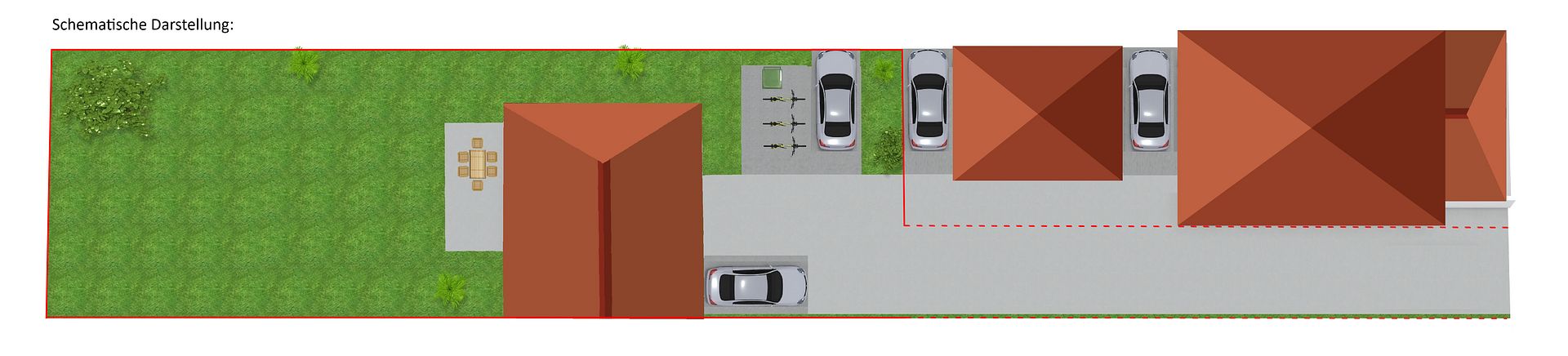 Terreno edificabile senza provvigione, in posizione tranquilla in seconda fila, con vista libera sui campi – Schematische Darstellung2