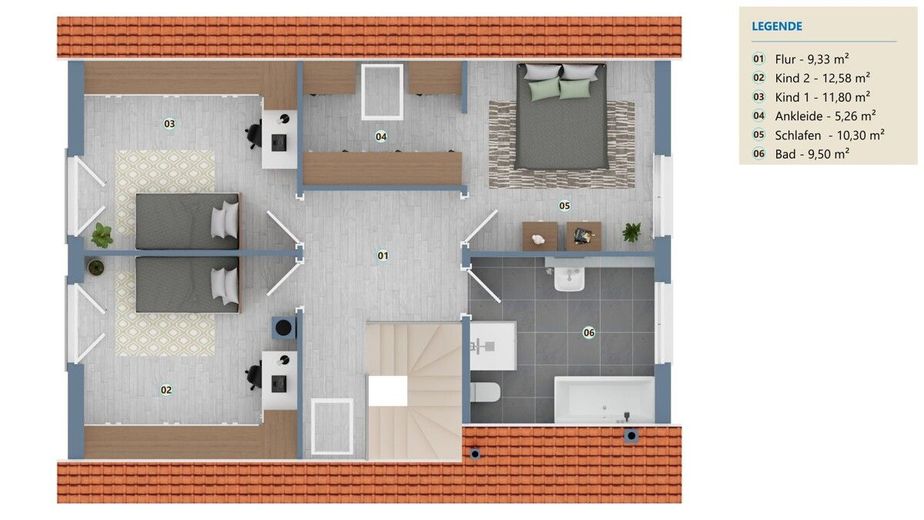 Energieeffizientes Familienhaus in Langenpreising mit großem Grundstück, Doppelgarage und PV-Anlage – Dachgeschoss