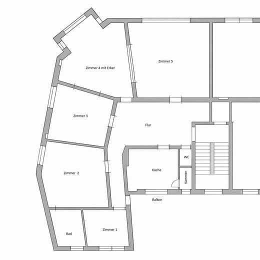 Helle Wohnung mit 5 Zimmern zwischen Stadt und Land – Grundriss 3.OG links