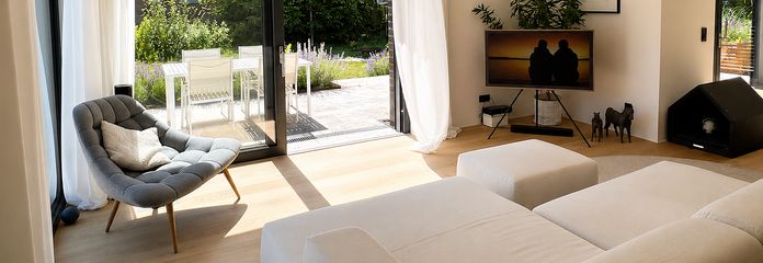 Offener Wohnbereich, Terrasse