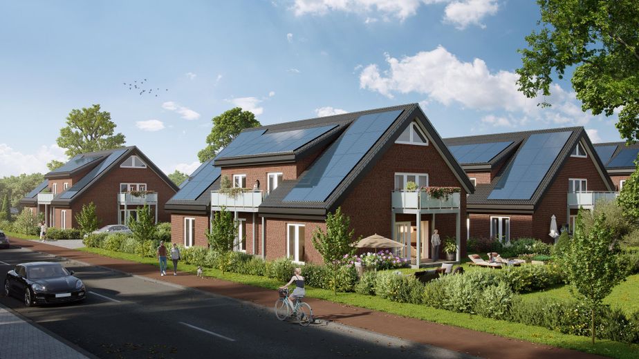 Fischerhude - Quelkhorn Barierefreie EG-Neubauwohnung in KfW 40 Ausführung, bezugsfertig – Süd - Ost - Ansicht