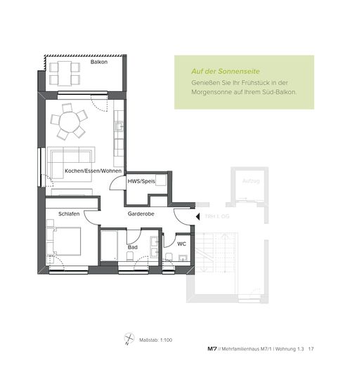 Neubau WHG 1.3 - M7/1 - 1.Obergeschoss - 62m² – Foto 2