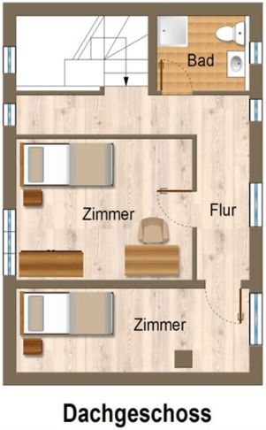 Friendly, bright 4-room apartment – Obergeschoss