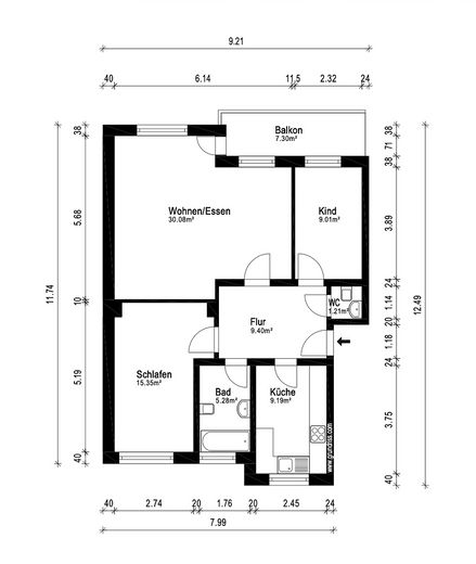 Top gepflegte Wohnung in bester Lage – Foto 14