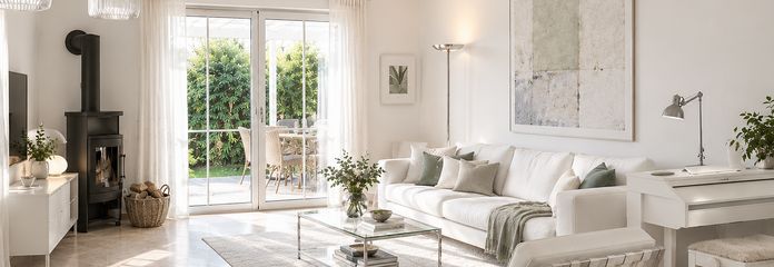 Тиха 3/4-кімнатна садова квартира-мезонет (85 м² житлової площі + 60 м² корисної площі + сад 150 м²), окремий вхід, ПРЕМІАЛЬНЕ РОЗТАШУВАННЯ у Вальдтрудерінгу – Wohnzimmer, großzügig und hell