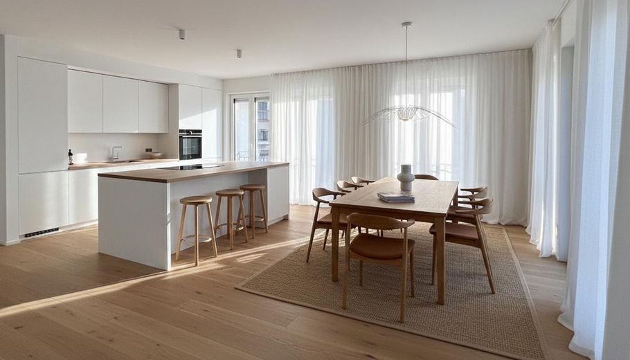 Visualisierung Küche u. Wohnen