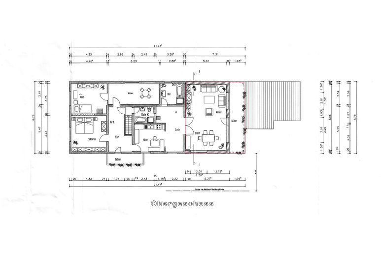 Two-family house with two garages and a large garden in Berka – Grundriss Obergeschoss