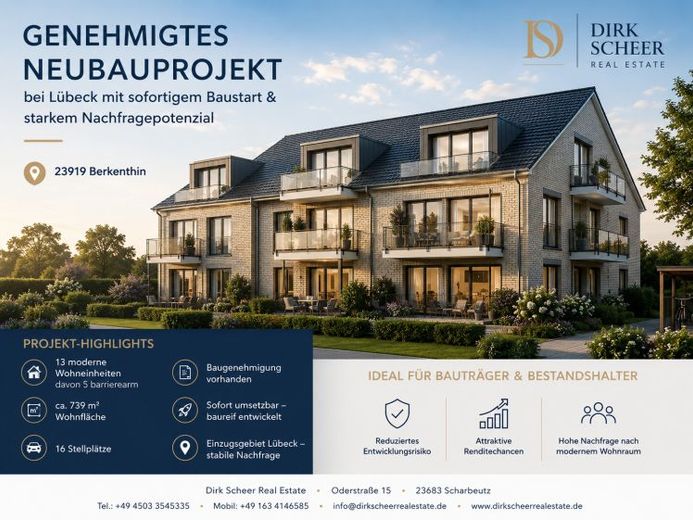 Genehmigtes MFH-Projekt | 13 WE | Sofort baureif | Nähe Lübeck – Foto 1