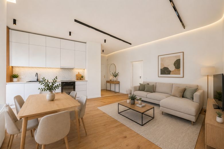 bezugsfertig mit Einbauküche 2-Zimmer-Wohnung –provisionsfrei – Möblierungsvariante 2