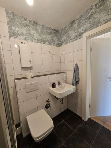 Erstvermietung nach Sanierung | Helle 2-Zimmer Wohnung mit Balkon und Einbauküche – Badezimmer mit Dusche
