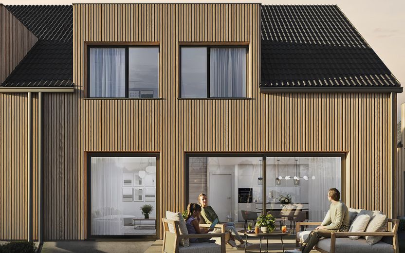 Rückansicht vom Garten