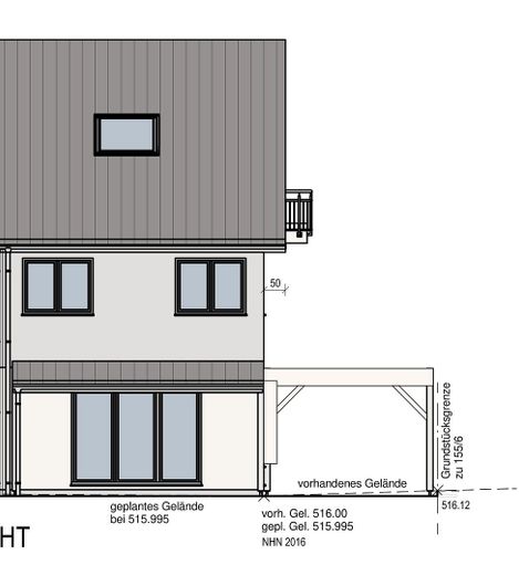 Semi-detached house in Obermenzing - new build – Ansicht Süd