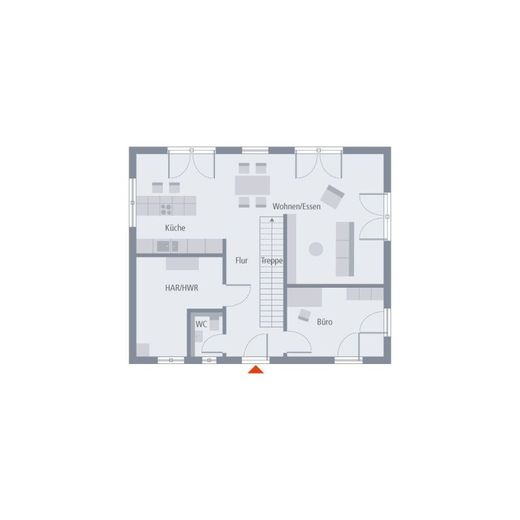 MODERNES WOHNHAUS MIT ELEGANTEM WALMDACH – Grundriss Erdgeschoss