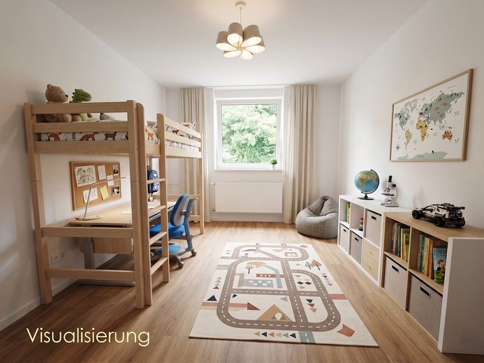 Een droom – instapklaar 3,5-kamerappartement met balkon en garage – Beispiel Kinderzimmer