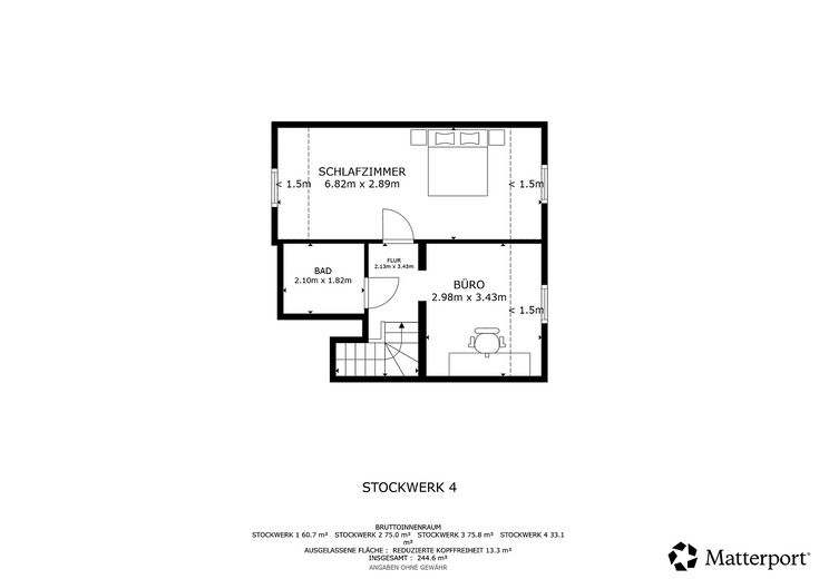 Casa a schiera terminale di lusso | 225 m² | Ristrutturata a nuovo nel 2025 | Classe A+ | FV + Swim Spa – Dachgeschoss
