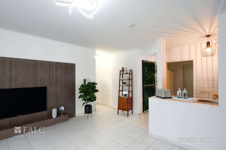 2-Zimmer-Wohnung - Toplage in Köln! – Wohnbereich - Virtually Staged
