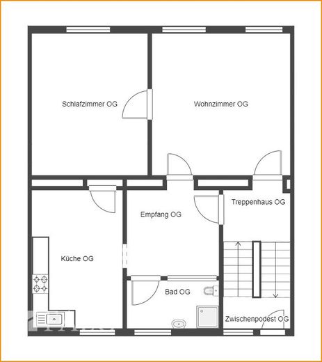Gemütliches Reihenmittelhaus in Herzogenrath-Kohlscheid – Grundriss 1 OG