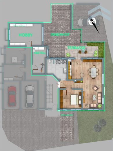 Wohnung, Stellplatz, Keller, Hobbyraum