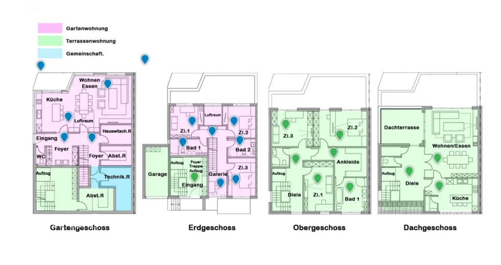 Neubauvorhaben Aachen Südviertel – Grundrisse