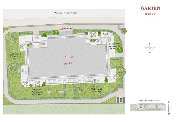 ERSTBEZUG - DACHGESCHOSS MIT UMLAUFENDER DACHTERRASSE – Haus C_Garten