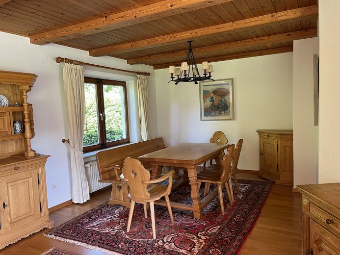 Essecke im Wohnzimmer