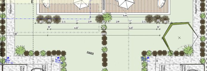 Das Gesamtgrundstück mit 728m2
