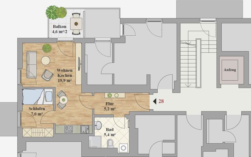ERSTBEZUG AB 01.12.26 SCHÖNE 1,5-RAUM WOHNUNG – Grundriss_WE_28