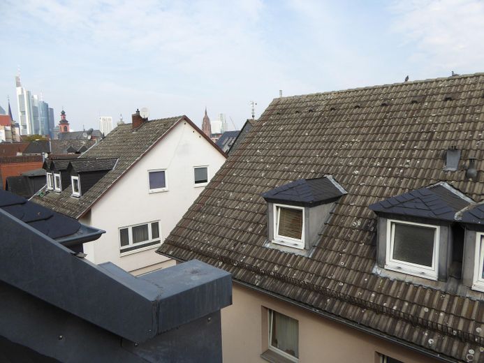 Möblierte 2 Zimmer-Wohnung in zentraler Lage in Frankfurt sachsenhausen – Blick aus dem Wohnzimmer