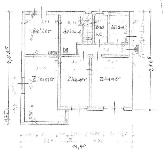 Grundriss Einliegerwohnung