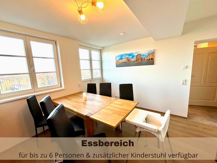 *डीलक्स* अपार्टमेंट, पूरी तरह सुसज्जित, तुरंत रहने योग्य – Wohnzimmer auf 6 + Personen