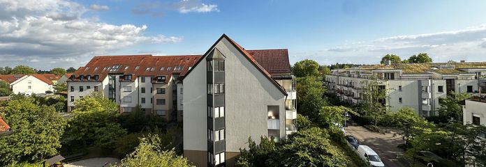 Gemütliche 3-Zimmer-Wohnung mit cleverem Extrazimmer und Garage – Blick aus Wohnzimmer