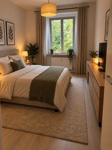 Przestronne, gruntownie wyremontowane mieszkanie 5-pokojowe z balkonem i ogrodem – Schlafzimmer 4