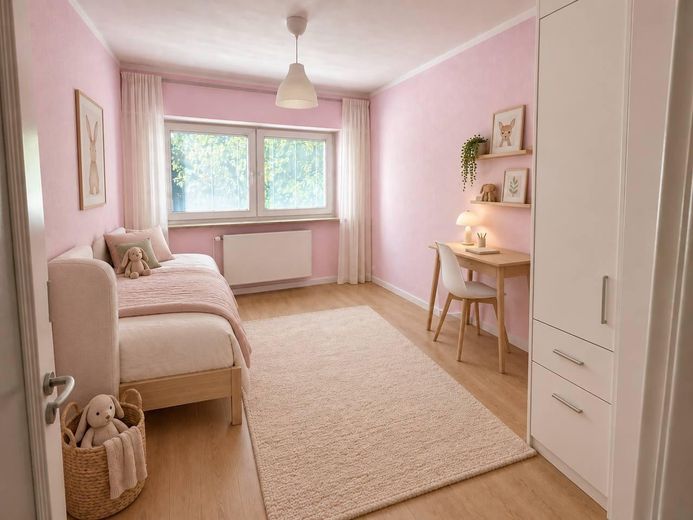 Appartamento di 3 locali senza provvigione nel verde di Amburgo-Niendorf - ristrutturato – Kinderzimmer mit KI
