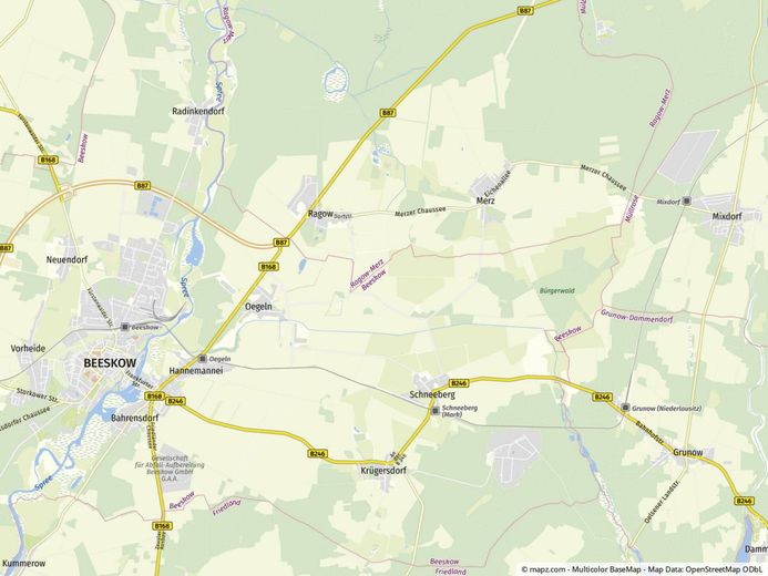 Gemütlicher Bungalow mit Erweiterungspotenzial bei Beeskow zu verkaufen. Schauen Sie vorbei... – Kartenausschnitt