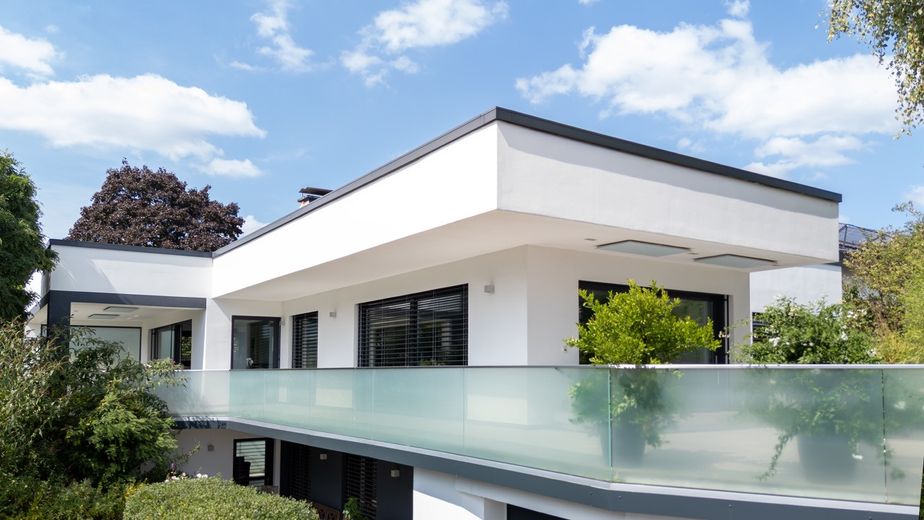 Blick auf Verbindungsbalkon