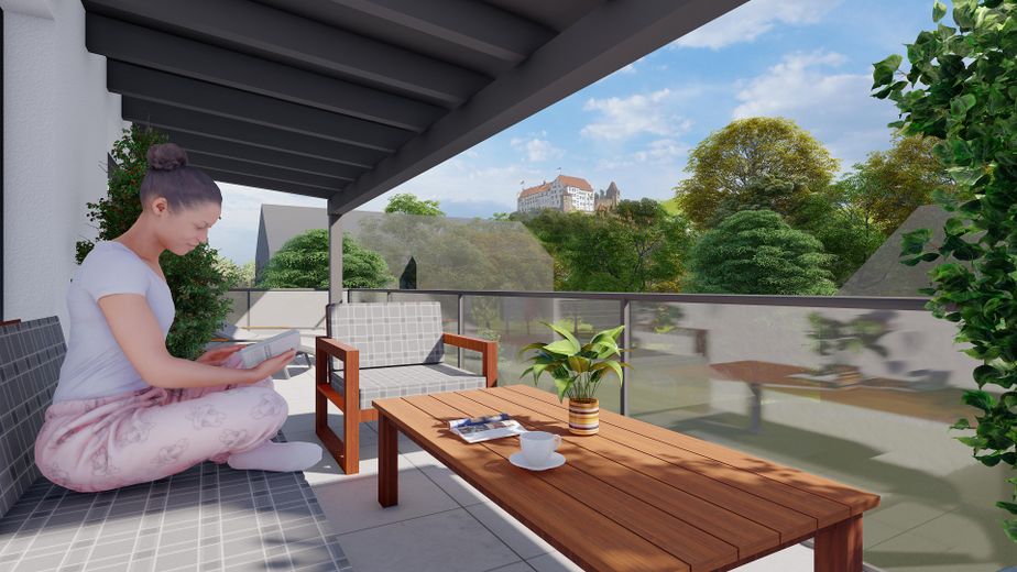 Dachgeschoß mit Balkon