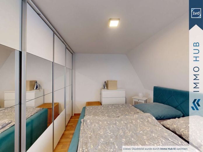 ++ RENDIMENTO LORDO DA LOCAZIONE PREVISTO DEL 4%, BALCONE, POSTO AUTO – APPARTAMENTO BILOCALE NEL QUARTIERE SUD DI LIPSIA ++ – 5769254-41Empx5mRYyRBQKVXp19isny-Schlafzimmer.-overlay.jpg