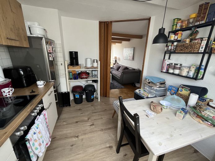 2.5-room attic apartment with large balcony & view of the greenery in Bochum-Harpen – Küche