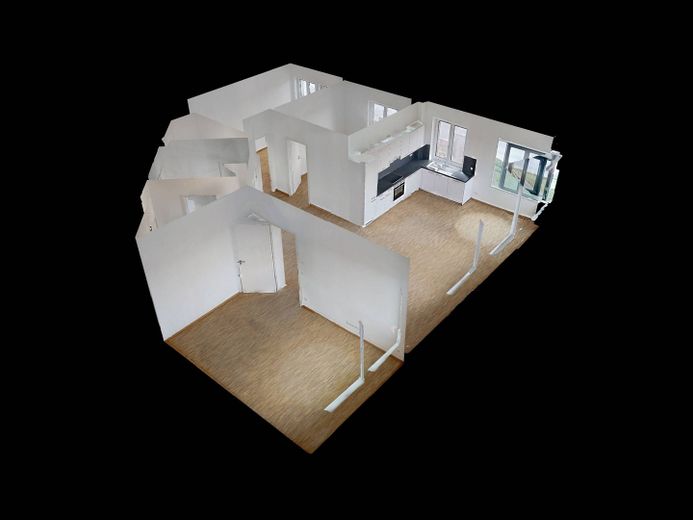 Obra nueva en PRIMERA OCUPACIÓN: Amplio piso de 4 habitaciones con COCINA INTEGRADA – 3D-Ansicht Grundriss